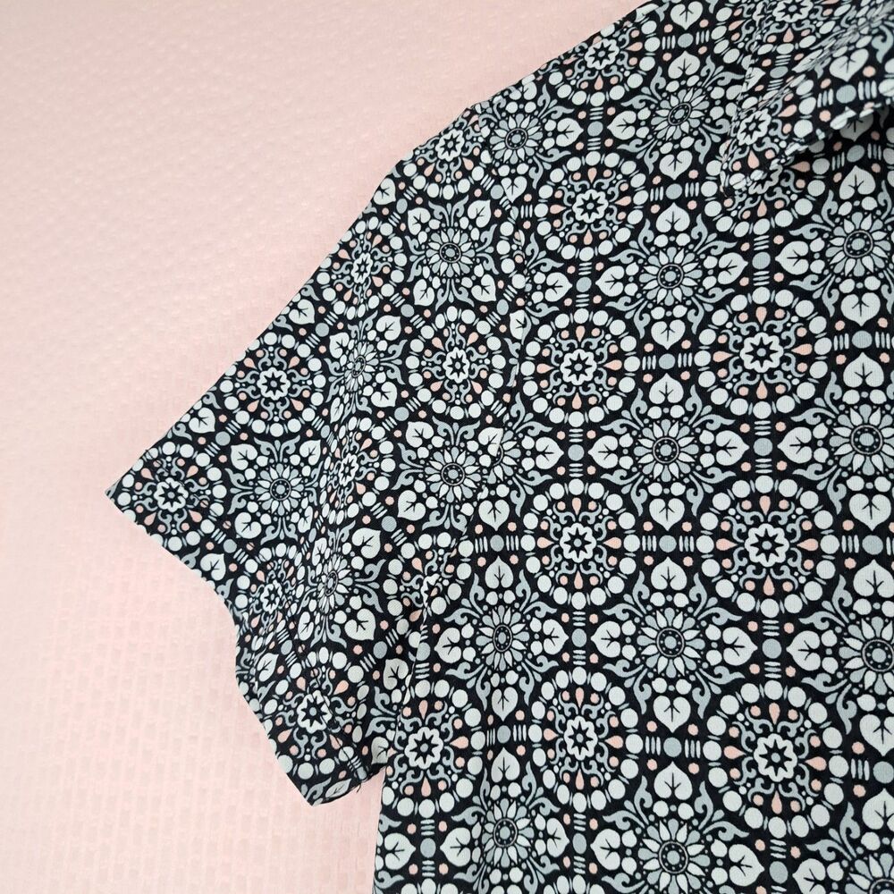 Max Studio Shirt Polo Dress Floral Mandala Pattern Short sleeve Size S - Picture 5 of 12